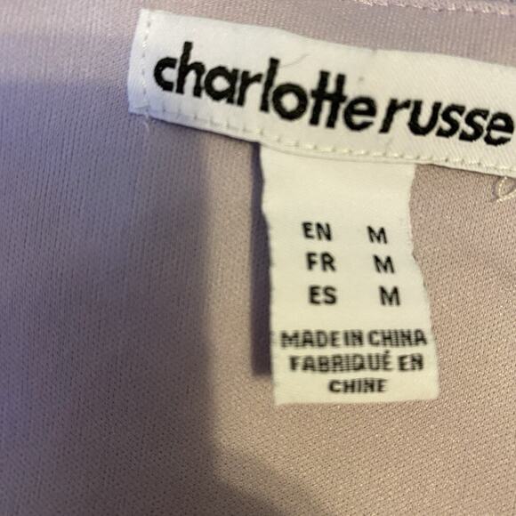 Charlotte Russe Women's Y2K Floral Purple Babydoll Fairy Mini Dress M Romantic - Picture 6 of 7